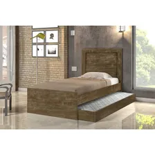 Cama Solteiro Com Auxiliar Castanho Com 1 Colchão Foto mini 1