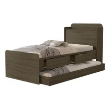 Cama Solteiro Com Baú E Cama Auxiliar Tamires Ahwt Foto mini  2