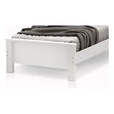 Cama Solteiro Em Madeira Mdf Com Estilo Tradicional Cor Branco Mila Foto mini 4