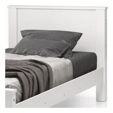 Cama Solteiro Em Madeira Mdf Com Estilo Tradicional Cor Branco Mila Foto mini 3