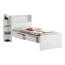 Cama Solteiro Isa Com Bau - Branco Foto mini 2