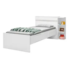 Cama Solteiro Jade Com Baú 2 Gavetas J&a Móveis Dfwt Foto mini 1