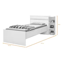 Cama Solteiro Jade Com Baú 2 Gavetas J&a Móveis Dfwt Foto mini 4