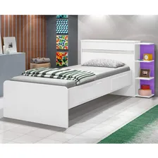 Cama Solteiro Jade Com Baú 2 Gavetas J&a Móveis Dfwt Foto mini 2