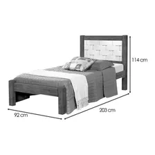 Cama Solteiro Laila J&a M贸veis Branco / Lilas Dd Foto mini 4
