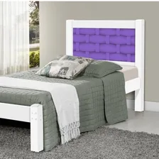 Cama Solteiro Laila J&a M贸veis Branco / Lilas Dd Foto mini 3