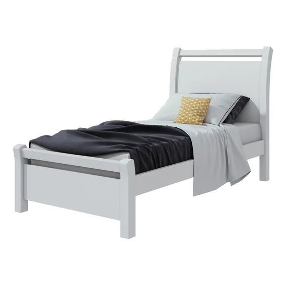 Cama Solteiro Lopas Reali - Branco Foto 1