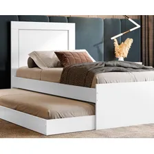 Cama Solteiro Luara Branco Com Colchão E Cama Auxiliar Foto mini 3