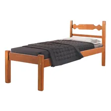 Cama Solteiro Peixe Madeira Sucupira Na Cera Quarto Braznelo Cor Sucupira Na Cera - Cama Peixe Foto  mini 1