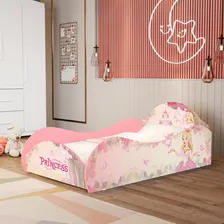 Cama Solteiro Princesa Rosa Com Colchão Foto mini  2