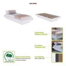 Cama Solteiro Suspensa 80/90 Zurique Branco Foto mini 3