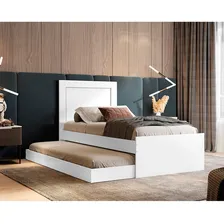 Cama solteiro VJ M贸veis Bicama Luara com cama auxiliar branco Foto mini 1