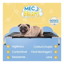 Cama Suspensa Pet Ortopédica Leve Resiste Alumínio Poliéster Tamanho M Higiênica Cor Preto Mec Dreams Mec G Pet Foto mini 3