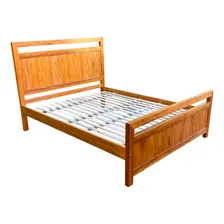 Cama Tamanho Queen Madeira Maciça ImperdÃvel Cor Natural Da Madeira Liso Foto mini 2