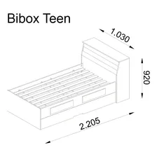 Cama Teen Bibox solteiro Com Cama Auxiliar Branco Foto mini 4