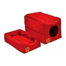 Cama Tunel Iglu Toca P/ Cães Cachorros Gatos M Cor Vermelho Foto mini 1