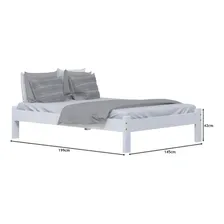 Cama Turca Casal Madeira Cor Branco Foto mini 3