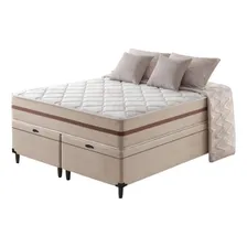 Camabox Baú+colchão Superking Classi Molapocket 193x203x64cm Cor Bege Foto mini  2