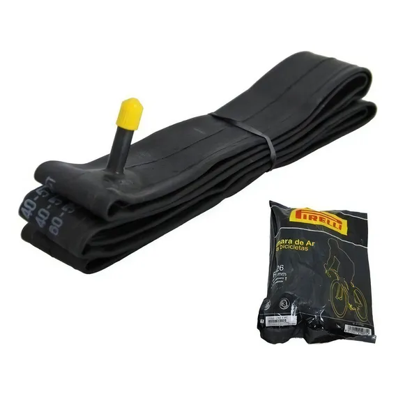 Camara Ar Bike Aro 26 Bico Grosso 33mm - Pirelli Tipo Da Válvula Schrader Foto 1