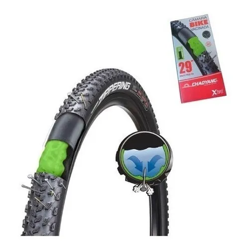 Câmara Ar Bike Vacinada Aro 29 Válvula Presta 48mm Chaoyang Foto 1