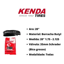 Camara De Ar Kenda Aro 20 2.125 Bicicleta Croos Bmx Foto mini 4
