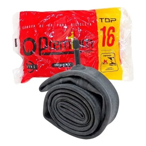 Camara De Ar Para Bicicleta Aro 16 Premium Top Unidade Tipo Da Válvula Schrader Foto 1