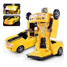 Camaro Transformers Carrinho Brinquedo Vira Rob么 Luz Som Foto mini 4