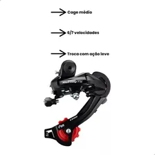 Cambio Tras Shimano Tourney Rd Tz500 Gs 6v S/gancheira Bike Foto mini  3