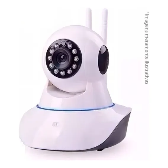 Camera 2 Antenas Ip Wireless Sem Fio Wifi Foto 1
