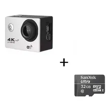 Câmera 4k Filmadora Hd Para Esportes Prova Dágua +acessorios Cor Cinza Foto mini 1