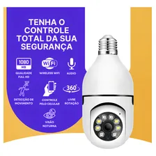 Camera De Segurança Ip Lampada Panoramica Wifi Hd 1080p Espi Cor Branca Foto mini 4