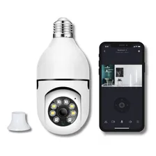 Camera De Segurança Ip Lampada Panoramica Wifi Hd 1080p Espi Cor Branca Foto mini  2