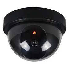 Câmera Dome Infravermelho Falsa Com Led Preta Foto  mini 1