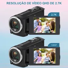 Câmera Filmadora Função Webcam 2.7kultra Qhd Dv Câmera Câmera Filmadora Digital 2.7k Hdmi Vídeo Foto Cameras Digitais Camera Filmadora Camera Filmadora Full Hd Zoom 16x Foto mini  2
