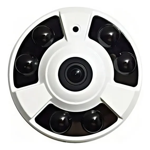 Camera Infra Panoramica Hd 360 Full Hd Lente Olho De Peixe Cor Branco Foto 1