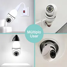 Camera Ip Seguraca Lampada Panoramica Espia Wifi Foto mini  2