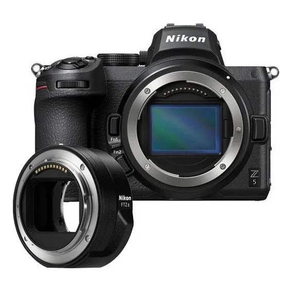 Câmera Nikon Z5 Com Adaptador Nikon Ftz Ii + Nf-e * Cor Preto Foto 1