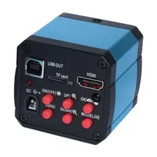 Câmera Para Microscópio 14mp Hdmi Usb Microscopia Cor Azul Foto mini 3