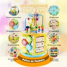 Camewin Brinquedo Caixa De Madeira Atividades Educativo Sensorial Atividades Em Cubos Foto mini 3