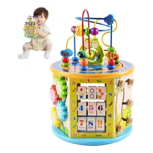 Camewin Brinquedo Caixa De Madeira Atividades Educativo Sensorial Atividades Em Cubos Foto mini 1