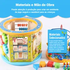 Camewin Brinquedo Caixa De Madeira Atividades Educativo Sensorial Atividades Em Cubos Foto mini 4