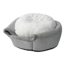 Caminha Cama Tenda Luxo Cabana Toca Para Gatos Iglu 40cm Cinza Foto mini 3