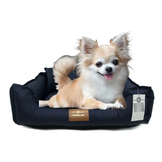 Caminha Para Cachorro P 40 Cm X 31 Cm - Caqui Cor Caminha Cachorros Azul Marinho Foto 1