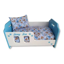 Caminha Pet Em Madeira Tamanho M 68x45 Cor Azul Cor VocĂȘ Escolhe Desenho Berço Foto mini 1