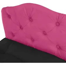 Caminha Pet Luxo + Cabeceira Tam. 55x85 Cama Box Pets 15 Kg Cor Pink/Preto Foto mini 4