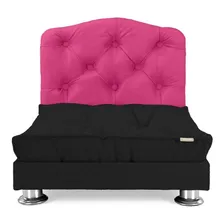 Caminha Pet Luxo + Cabeceira Tam. 55x85 Cama Box Pets 15 Kg Cor Pink/Preto Foto mini 2