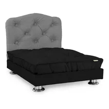 Caminha Pet Luxo Cama Box + Cabeceira Tam P 45x55 Cor Cinza/preto Foto mini 3