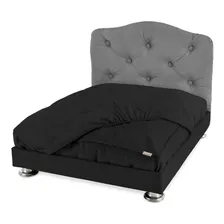 Caminha Pet Luxo Cama Box + Cabeceira Tam P 45x55 Cor Cinza/preto Foto mini 1