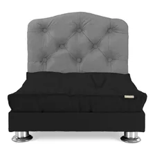 Caminha Pet Luxo Cama Box + Cabeceira Tam P 45x55 Cor Cinza/preto Foto mini 2