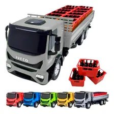 Caminhao Bebidas Iveco Carroceria Delivery Usual Brinquedos Cor Prata Foto  mini 1
